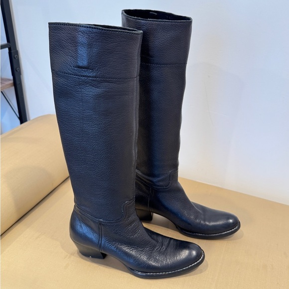Vintage Miu Miu Black‎ Long Leather Boots. Size 36. - Picture 3 of 11